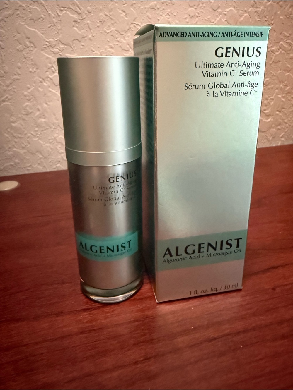Algenist Genius Ultimate Anti-Aging Vitamin C+ Serum - Silver with Teal Accents
